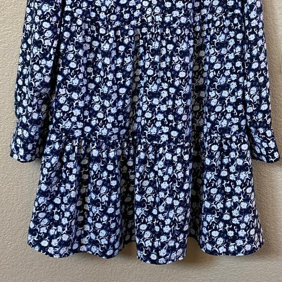 LOFT Outlet Women's Floral Georgette Prairie Mini Dress -‎ XS EUC - Picture 11 of 13